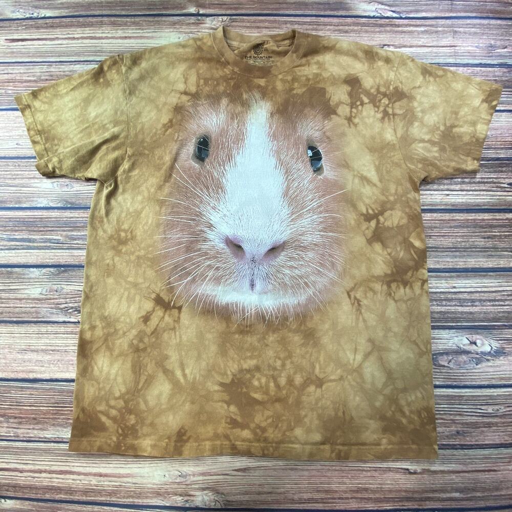 The Mountain Brown Tie Dye All Over Print Guinea Pig T-Shirt Size 2XL